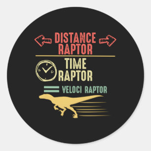 Adesivo O Raptor de distância ao longo do tempo é igual ao