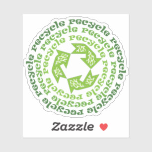 Adesivo O reciclar, reusar, reduz citações com setas