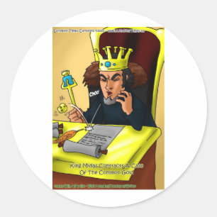 Adesivo O Rei Midas Pega Camisetas Divertidas de Presentes