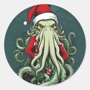 Adesivo O reinado de Yuletide de Cthulhu: Um Natal terríve