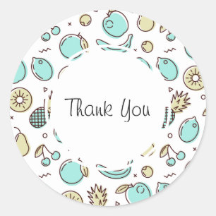 Adesivo O Resumo De Padrões De Fruta Bonitos Agradeceu