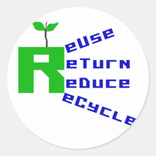 Adesivo O retorno reusar reduz o reciclar