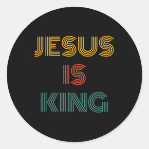 Adesivo O Retro Minimalista Jesus é fé cristã-rei