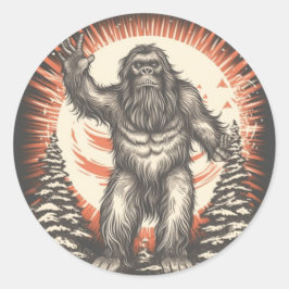 Adesivo O Reverso Patriótico de Bigfoot