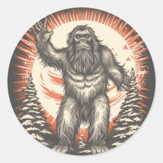Adesivo O Reverso Patriótico de Bigfoot