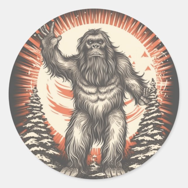 Adesivo O Reverso Patriótico de Bigfoot (Frente)