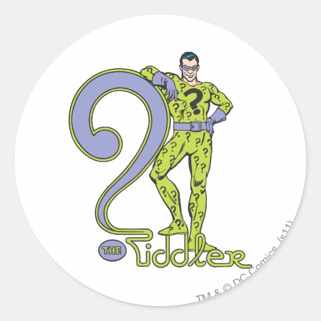 Adesivo O Riddler e o logotipo verde (Frente)