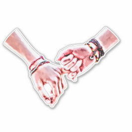 Adesivo O romance Pinky Sweance abre mãos Pintura digital