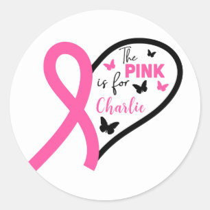 Adesivo O Rosa É Para Conscientização do Câncer de Mama