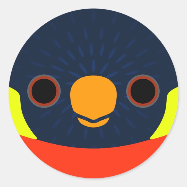 Adesivo O rosto de um Lorikeet Mitchell (Frente)