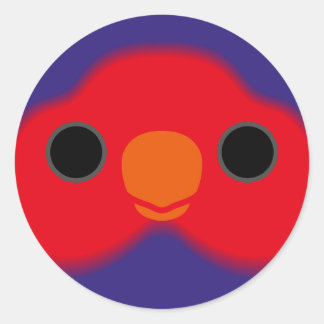 Adesivo O rosto de uma lória violeta