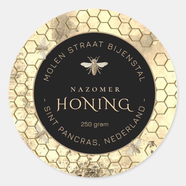 Adesivo O RÓTULO DE HONAGEM DO BEWERKBARE conheceu bij en  (Frente)