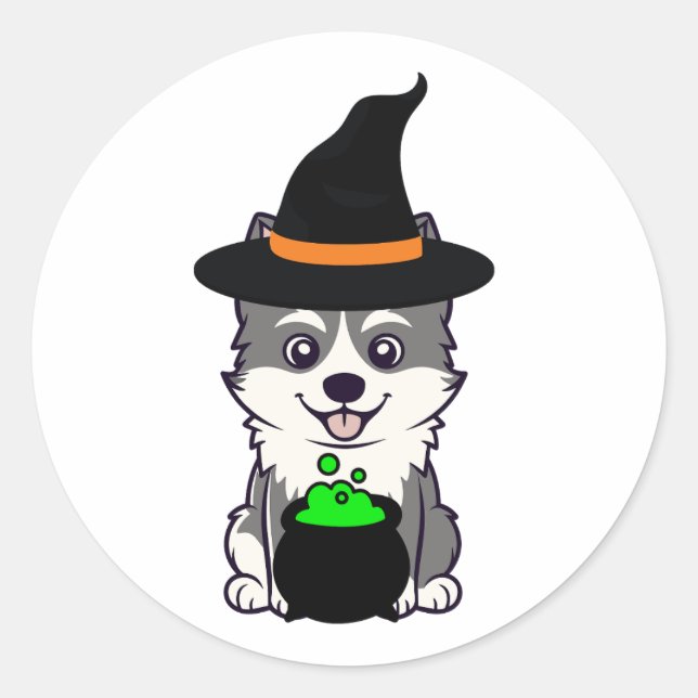 Adesivo O rouco engraçado é uma bruxa (Frente)