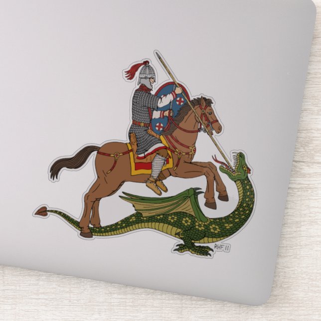 Adesivo O Santo Romano George e o Dragão (Detalhe)