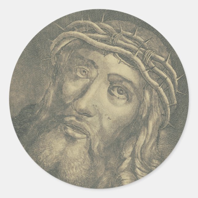 Adesivo O Santo Rosto De Jesus Arte Monocromática (Frente)