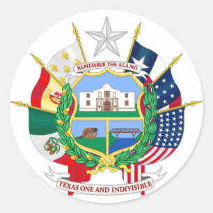 Adesivo O Selo das Bandeiras do Mundo do Texas