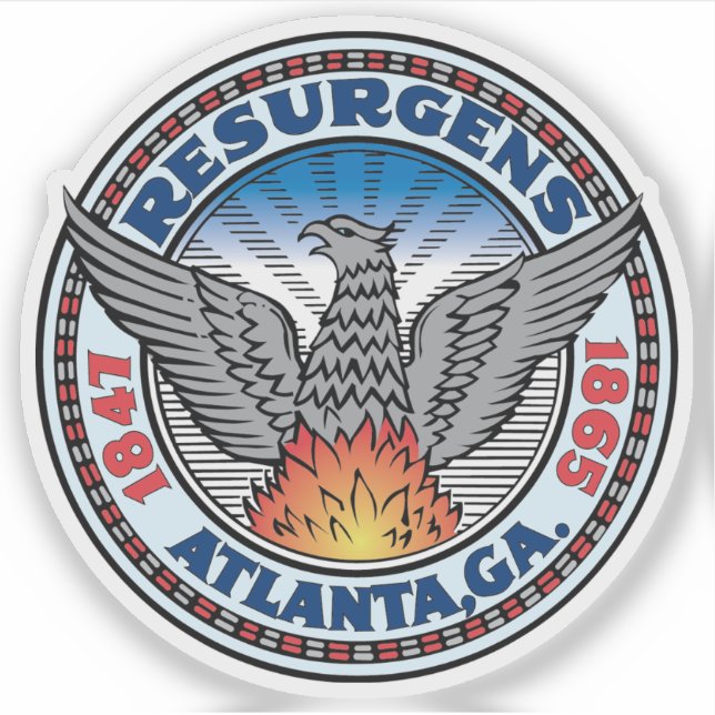 Adesivo O Selo de Atlanta, Geórgia (Frente)