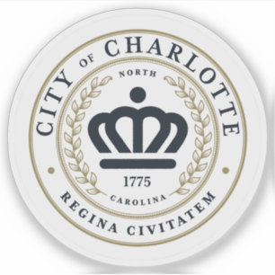 Adesivo O Selo de Charlotte, Carolina do Norte