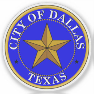 Adesivo O Selo de Dallas, Texas