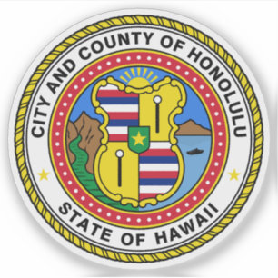 Adesivo O Selo de Honolulu, Havaí