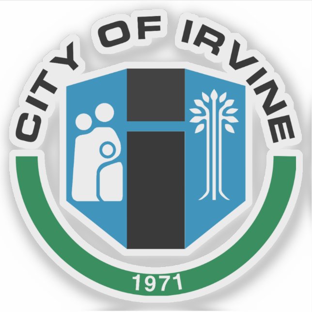 Adesivo O Selo de Irvine, Califórnia (Frente)