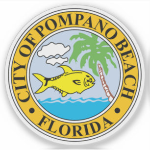 Adesivo O Selo de Pompano Beach, Flórida