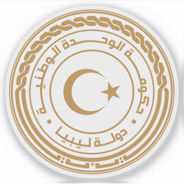 Adesivo O selo do Estado da Líbia (Frente)