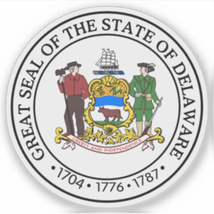 Adesivo O selo do Estado de Delaware