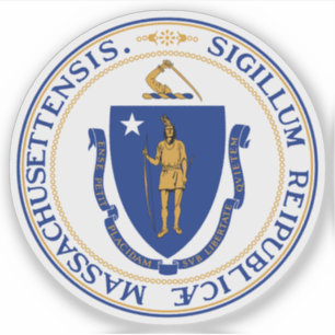 Adesivo O selo do Estado de Massachusetts