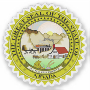 Adesivo O selo do Estado de Nevada