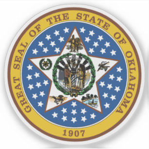 Adesivo O selo do estado de Oklahoma