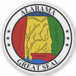 Adesivo O selo do estado do Alabama