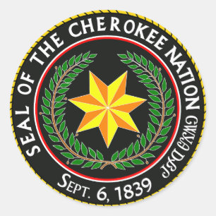 Adesivo O Selo Excelente Da Nação Cherokee Oklahoma
