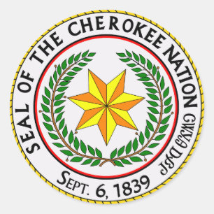 Adesivo O Selo Excelente Da Nação Cherokee Oklahoma