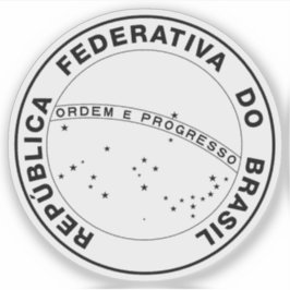 Adesivo O selo nacional do Brasil (versão b/w)