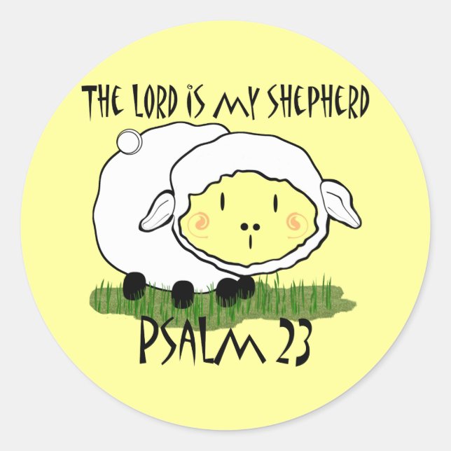 Adesivo O SENHOR é a minha camiseta de Criança Psalm 23 -  (Frente)
