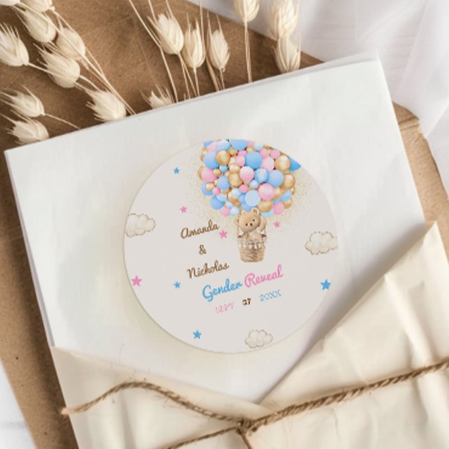 Adesivo O Sexo Do Urso De Teddy Revela Azul Rosa (Criador carregado)