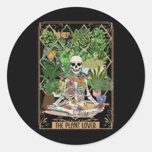 Adesivo O Skeleton da Planta Tarot Card Spooky