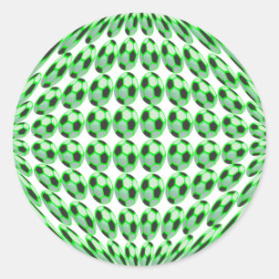 Adesivo O Sticker do Mundo das Bolas de Futebol Verde