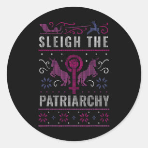 Adesivo O Suéter de Natal Feio Patriarcado Feminista