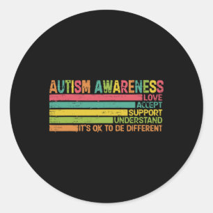 Adesivo O Suporte A Aceitar Autismo Compreende O Amor Dife