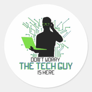 Adesivo O Suporte Técnico Não Preocupa A Cara Técnica