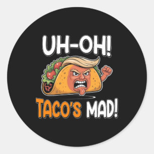 Adesivo O Taco está louco! - Orange Faced Funny Trump Taco