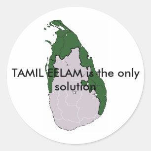 Adesivo O TAMIL EELAM é a única solução