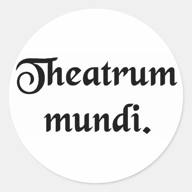 Adesivo O teatro do mundo. (Frente)