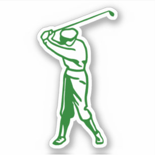 Adesivo O tema retro do golfe ostenta a forma