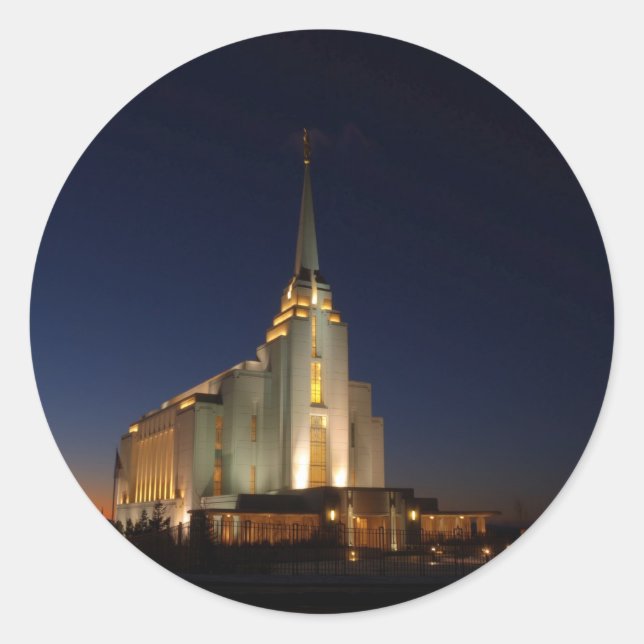 Adesivo O Templo LDS de Rexburg (Frente)