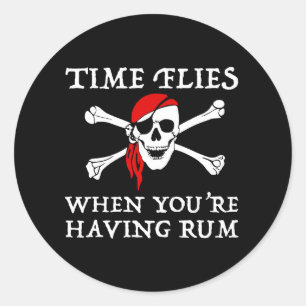 Adesivo O tempo voa quando você está tendo rum