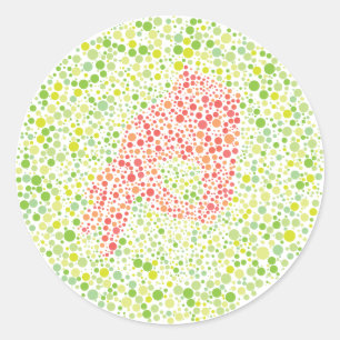 Adesivo O Teste Ishihara do Jogo Círculo