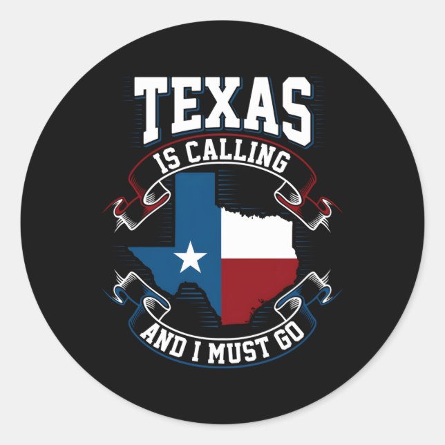Adesivo O Texas Está Ligando E Eu Preciso Ir (Frente)